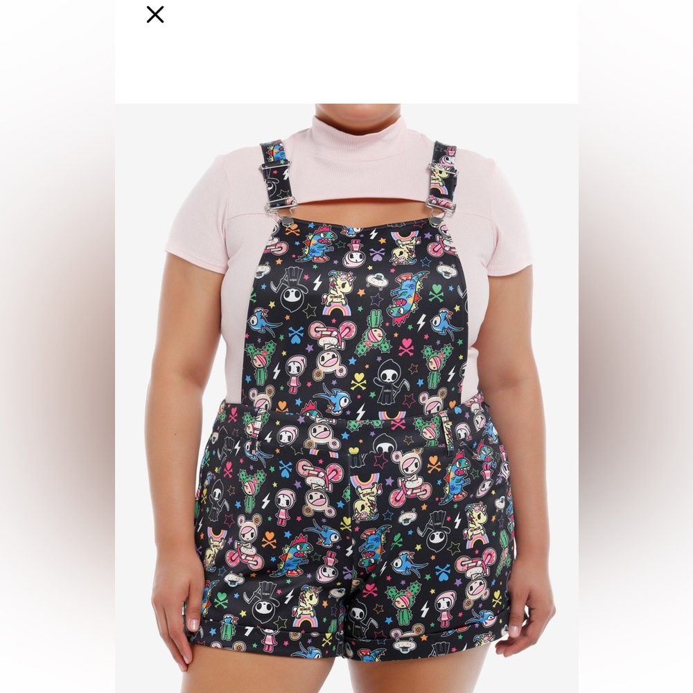 Tokidoki characters scuba shortalls plus size